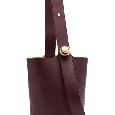 Pebble medium leather bucket bag 6 - AEU Luxury Malaysia