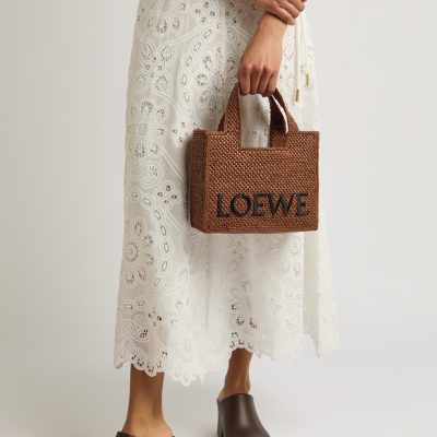 X Paula’s Ibiza small logo raffia tote 3 - AEU Luxury Malaysia