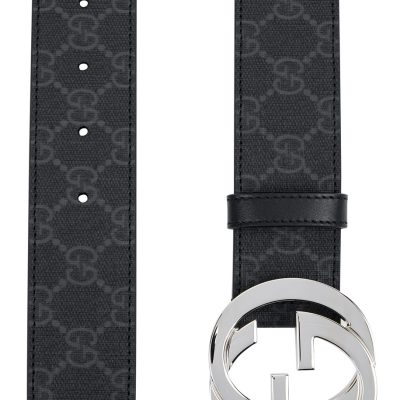 Gucci GG Monogram Belt – Black Silver - AEU Luxury Malaysia