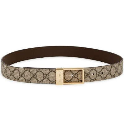 Gucci GG Supreme Monogram Belt – Beige Gold 3 - AEU Luxury Malaysia